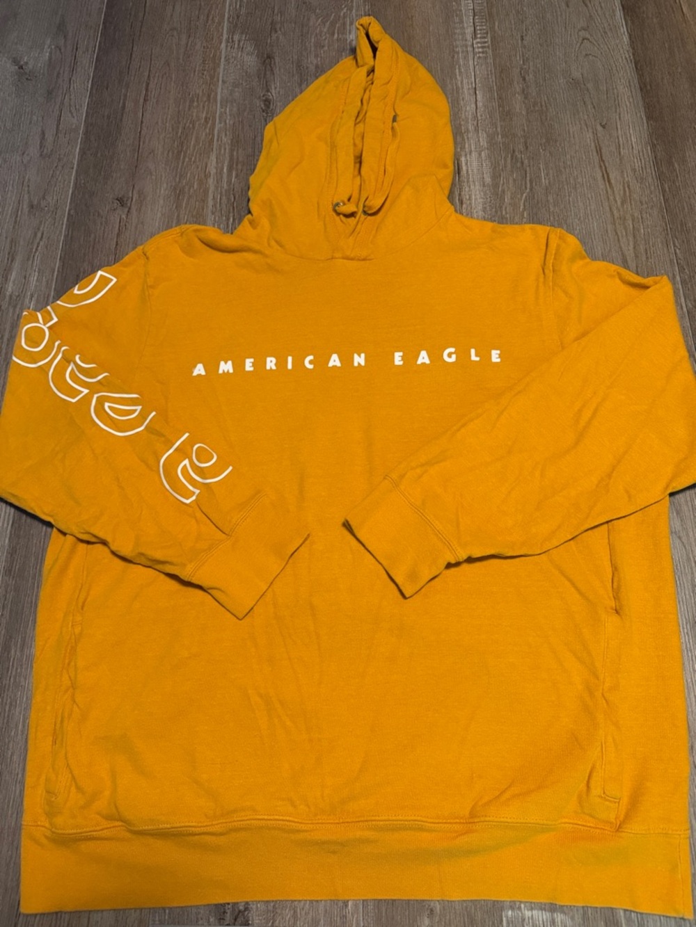 American Eagle Outfitters Men’s Golden Yellow Pullover Hoodie